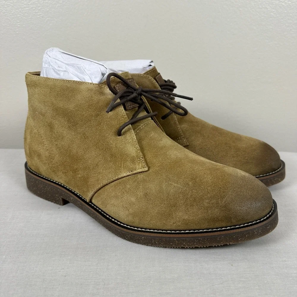 Dockers Men's 10 Nigel Chukka Boots Cognac Suede Leather Lace Up‎